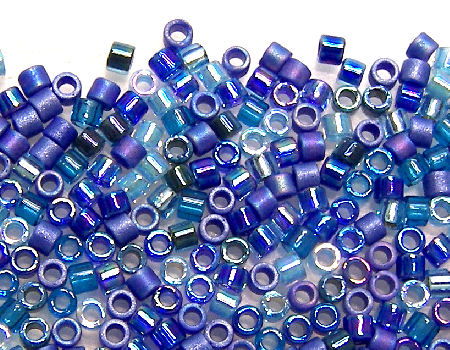 10/0 MIYUKI delica Mix - Blue Tones x 1gr. - - Crystaldreams Abalorios