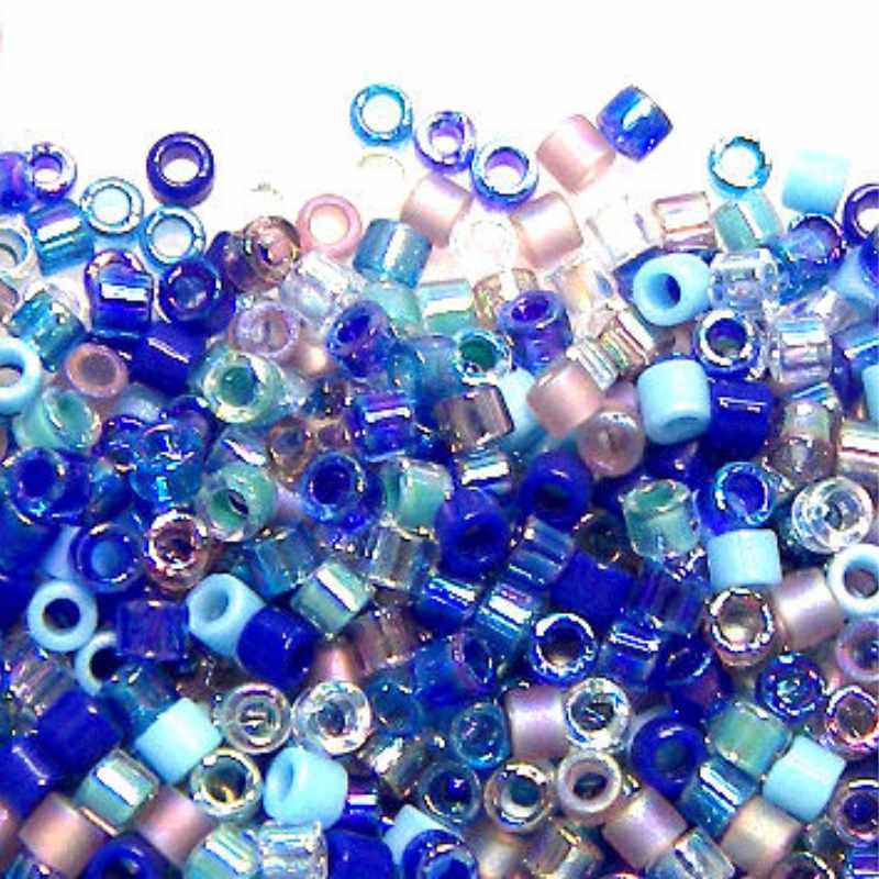 10/0 MIYUKI delica Mix - Carribean Blue x 1gr. - - Crystaldreams Abalorios