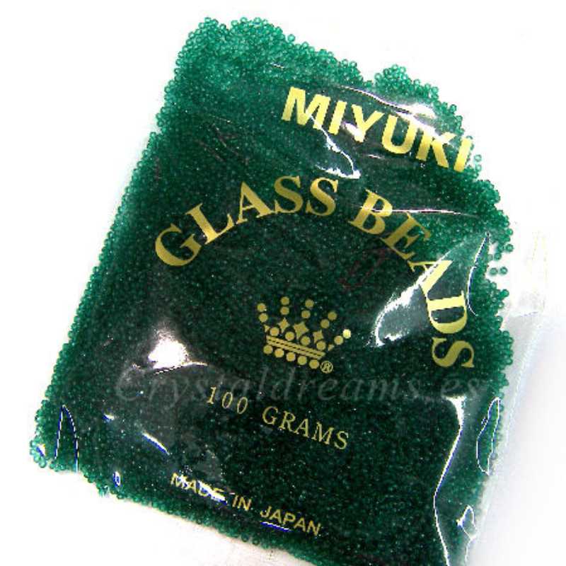 100 gr. Rocallas 11/0 Miyuki - Transp. Emerald - 147 - - Crystaldreams Abalorios