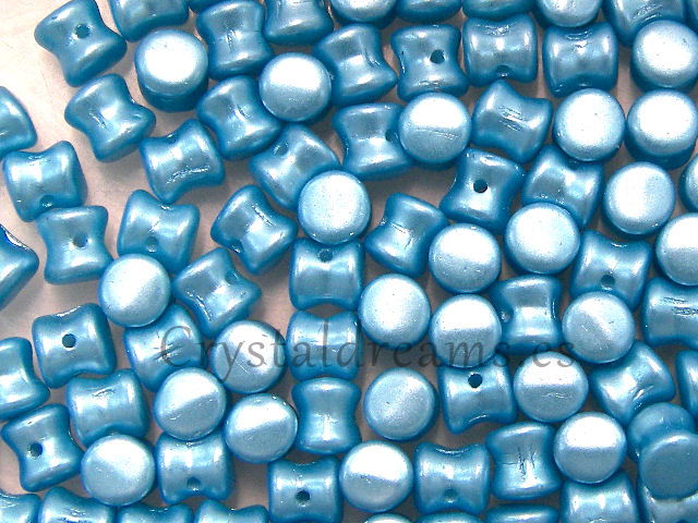 10 Cuentas Pellet by Preciosa™ 4x6mm Pastel Aqua - - Crystaldreams Abalorios