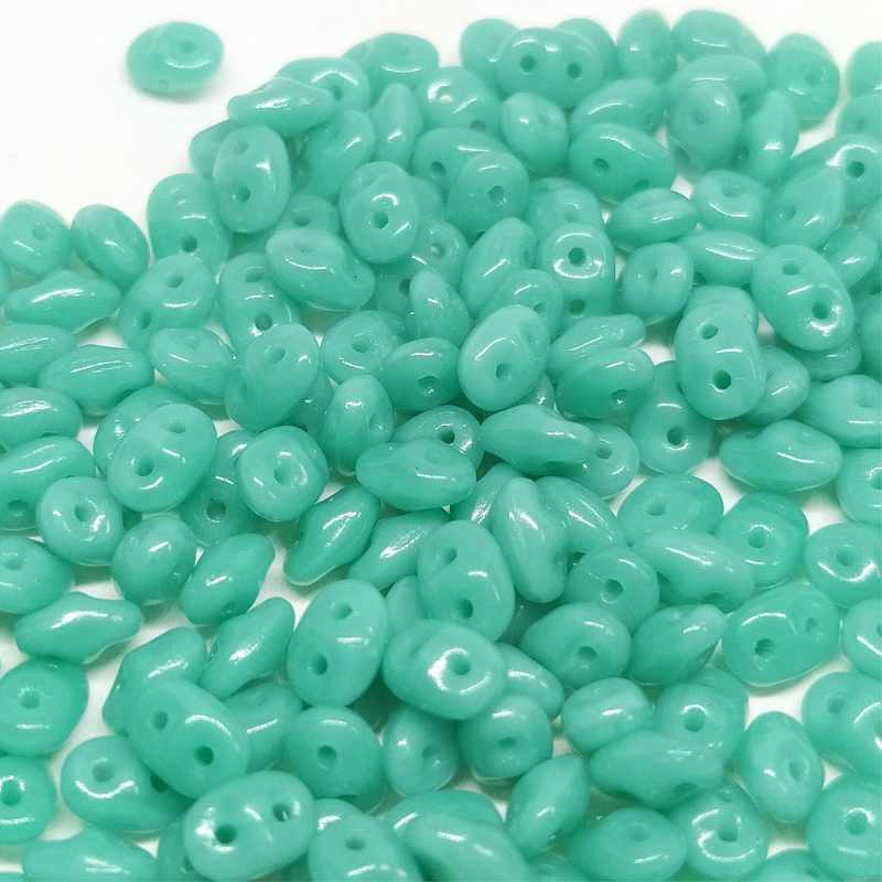 10 gr.Superduo® 2,5x5mm Agujeros:0,8mm OP. TURQUOISE GREEN - - Crystaldreams Abalorios
