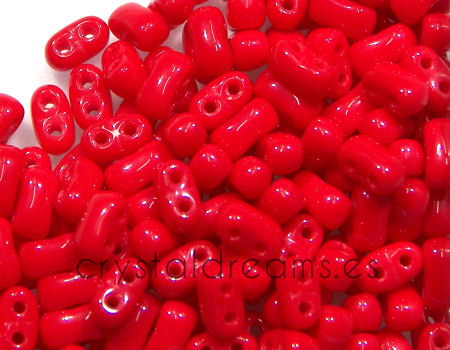 10 gr. Bi-Bo Beads - Opaque Coral Red - - Crystaldreams Abalorios