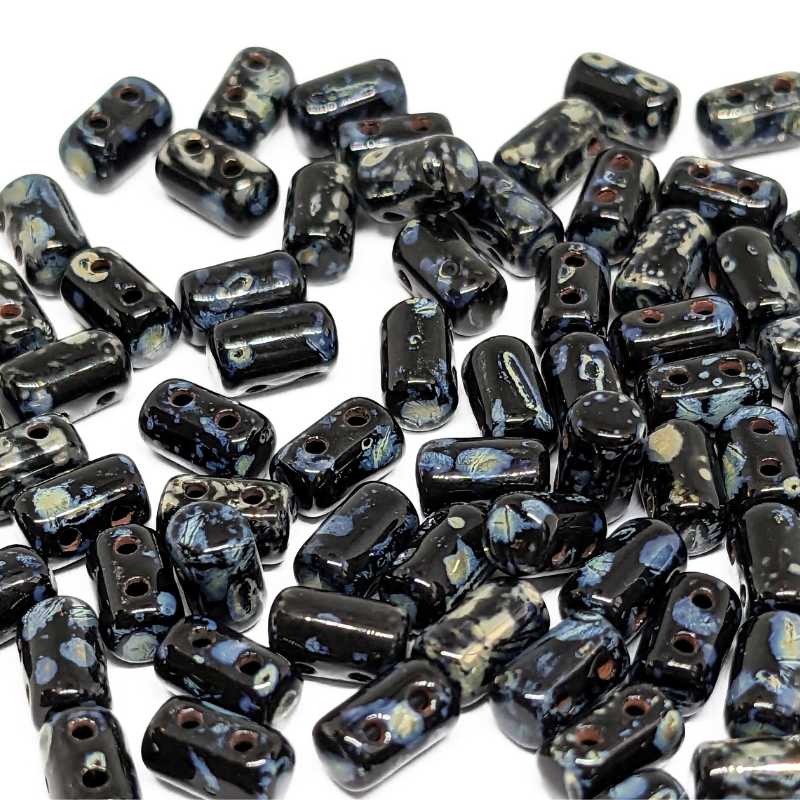 10 gr. Rulla 5x3mm - Jet Picasso - - Crystaldreams Abalorios