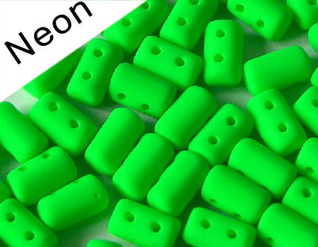 10 gr. Rulla 5x3mm - Neon Green - - Crystaldreams Abalorios