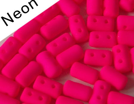 10 gr. Rulla 5x3mm - Neon Pink - - Crystaldreams Abalorios