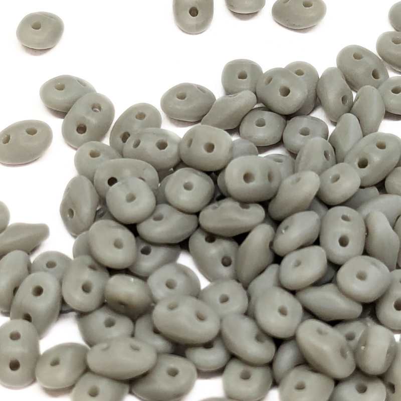 10 gr. Superduo® 2,5 x 5mm Agujeros:0,8mm OPAQUE GREY MATE - - Crystaldreams Abalorios