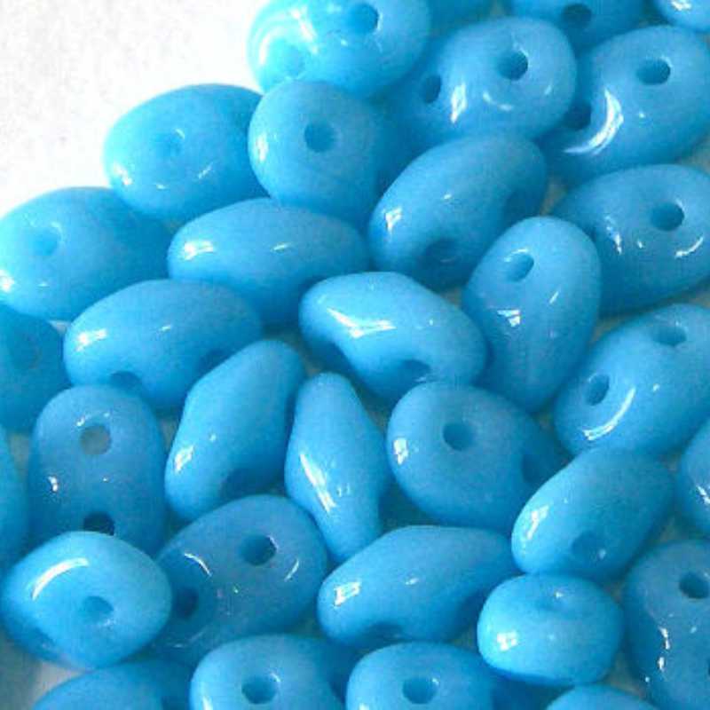 10 gr. Superduo® 2,5 x 5mm Agujeros:0,8mm OPAQUE TURQUOISE BLEU - - Crystaldreams Abalorios