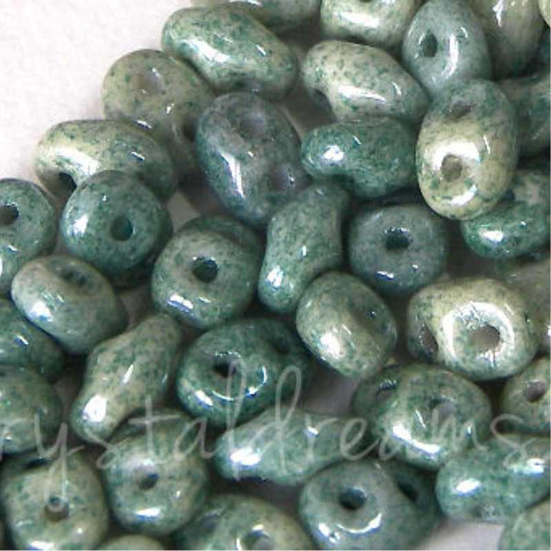 10 gr Superduo® 2,5x5mm Ag:0,8mm CHALK GREEN LUSTER - - Crystaldreams Abalorios