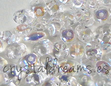 10 gr Superduo® 2,5x5mm Ag:0,8mm CRYSTAL AB - - Crystaldreams Abalorios