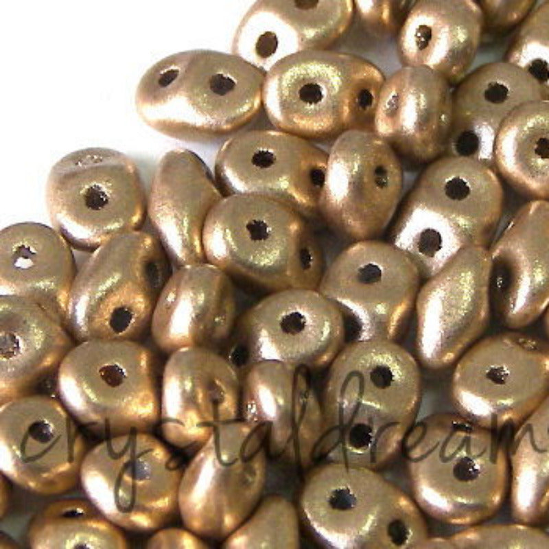 10 gr Superduo® 2,5x5mm Ag:0,8mm CRYSTAL BRONZE PALE GOLD - - Crystaldreams Abalorios