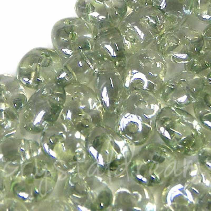 10 gr Superduo® 2,5x5mm Ag:0,8mm CRYSTAL GREEN LUSTER - - Crystaldreams Abalorios