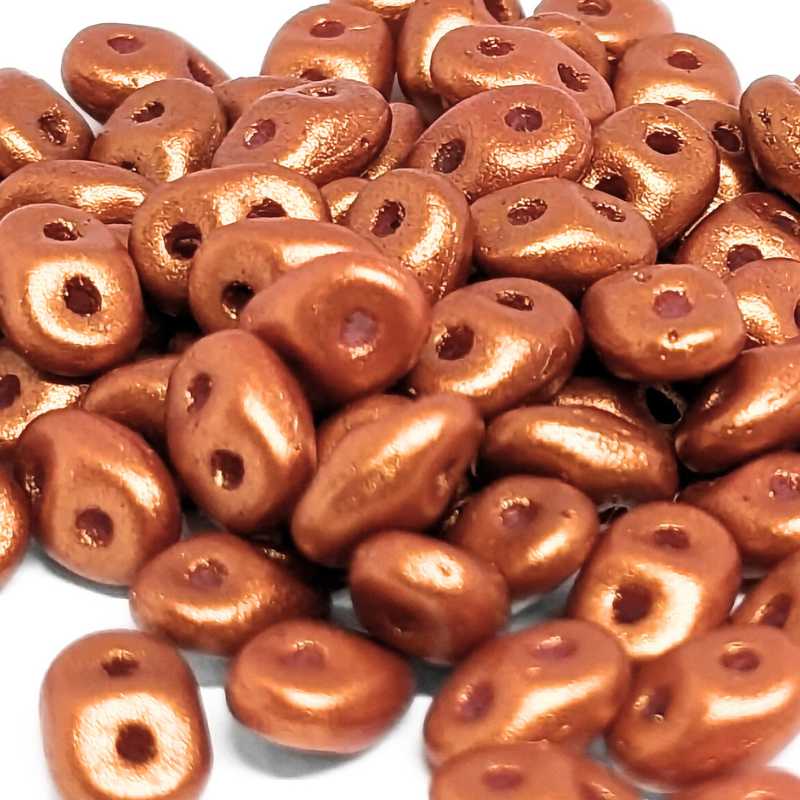 10 gr Superduo® 2,5x5mm Ag:0,8mm GOLD SHINE BRICK RED - - Crystaldreams Abalorios