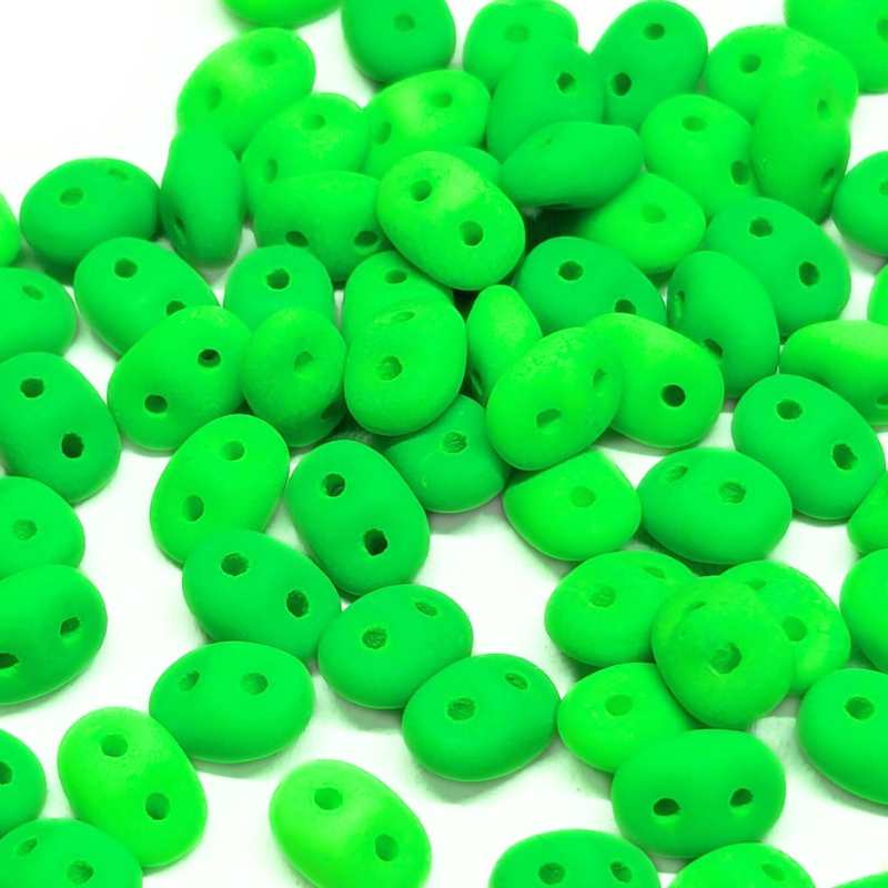 10 gr Superduo® 2,5x5mm Ag:0,8mm GREEN NEON - - Crystaldreams Abalorios