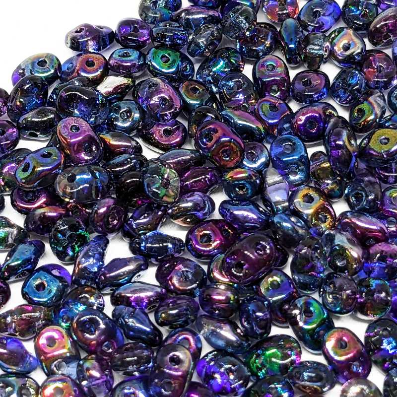 10 gr Superduo® 2,5x5mm Ag:0,8mm MAGIC BLUE PINK - - Crystaldreams Abalorios