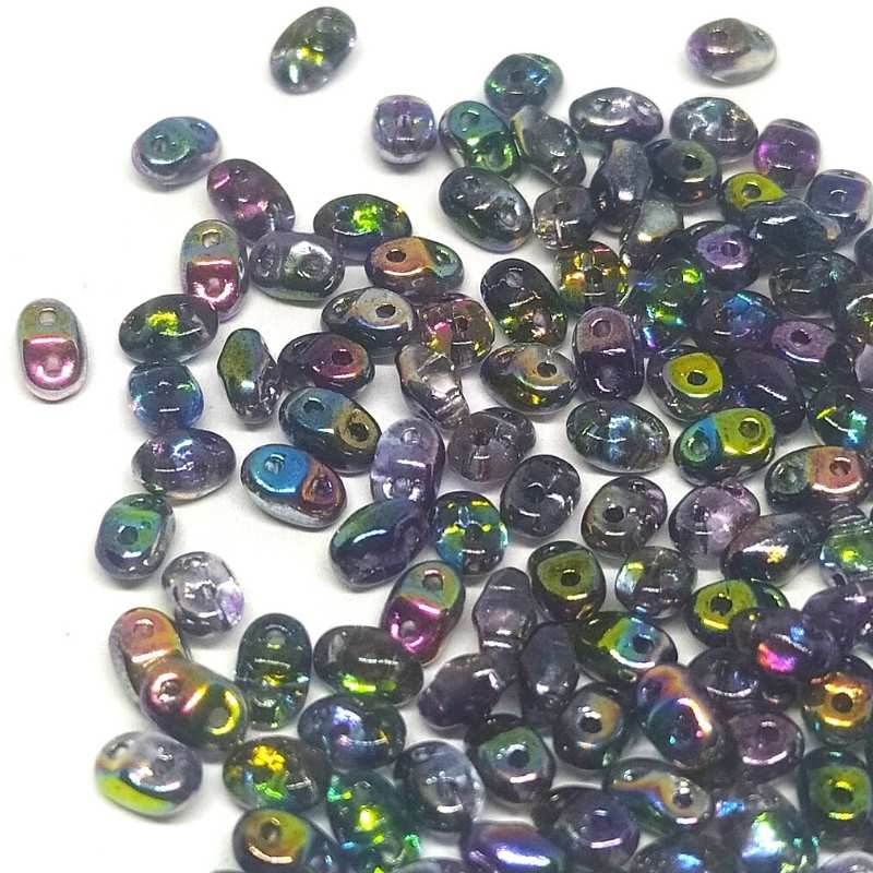10 gr Superduo® 2,5x5mm Ag:0,8mm MAGIC VIOLET GREY - - Crystaldreams Abalorios