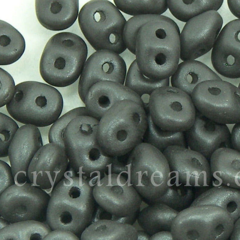 10 gr Superduo® 2,5x5mm Ag:0,8mm METALLIC MATE BLACK - - Crystaldreams Abalorios