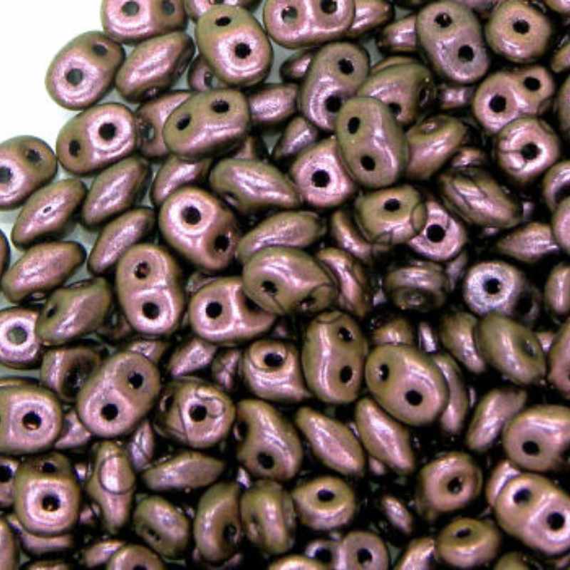 10 gr Superduo® 2,5x5mm Ag:0,8mm METALLIC MATE DARK ROSE - - Crystaldreams Abalorios