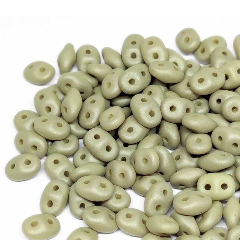 10 gr Superduo® 2,5x5mm Ag:0,8mm OP.LT. OLIVINE BEIGE SILK MATE - - Crystaldreams Abalorios
