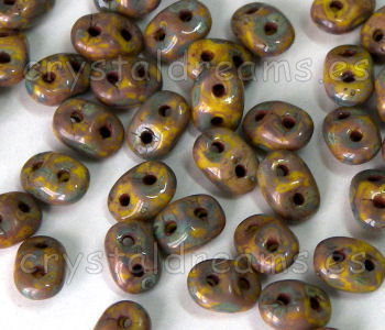 10 gr Superduo® 2,5x5mm Ag:0,8mm OPAQUE LIMON TRAVERT DARK - - Crystaldreams Abalorios