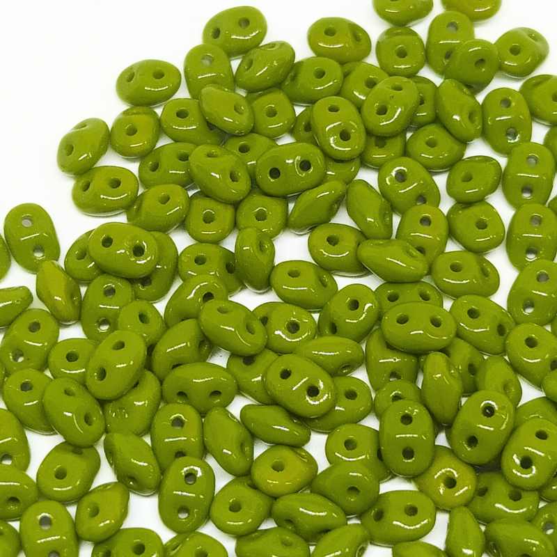 10 gr Superduo® 2,5x5mm Ag:0,8mm OPAQUE OLIVINE - - Crystaldreams Abalorios
