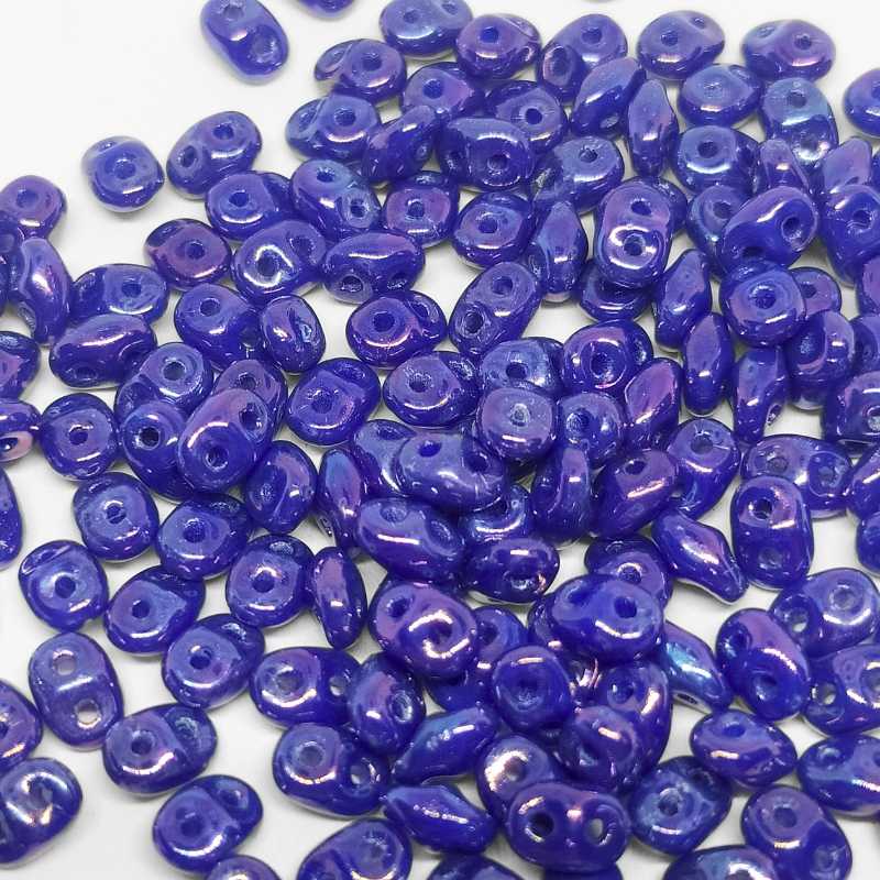 10 gr Superduo® 2,5x5mm Ag:0,8mm OPAQUE SAPPHIRE NEBULA - - Crystaldreams Abalorios