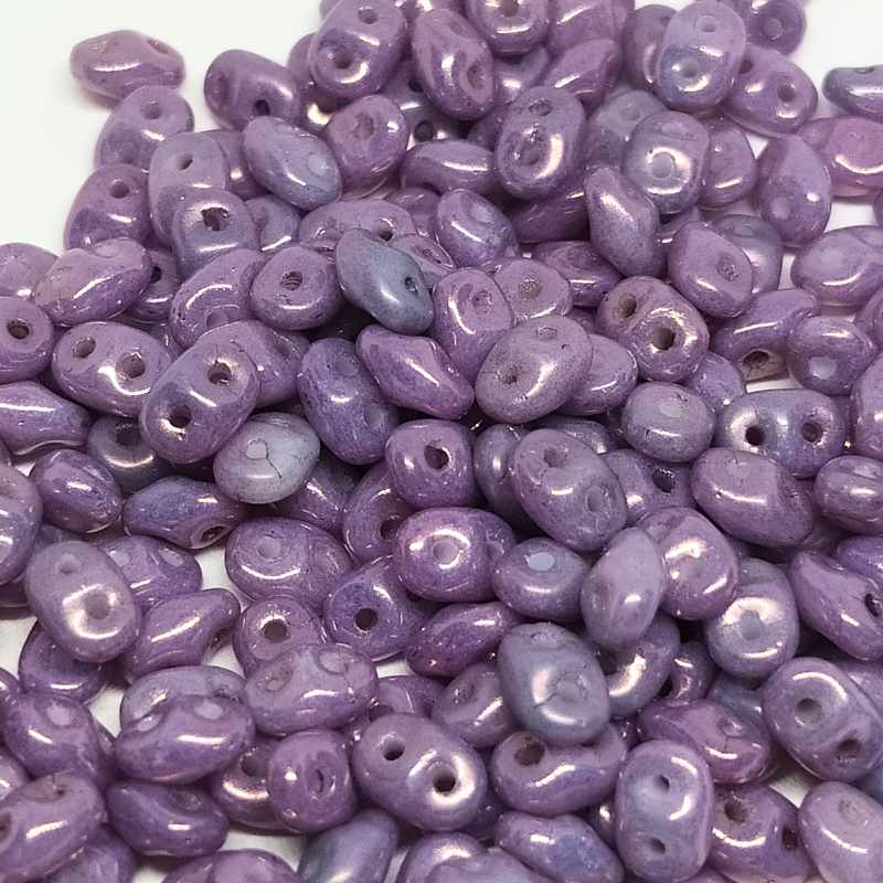 10 gr Superduo® 2,5x5mm Ag:0,8mm OPAQ AMETHY GOLD CERAMIC - - Crystaldreams Abalorios