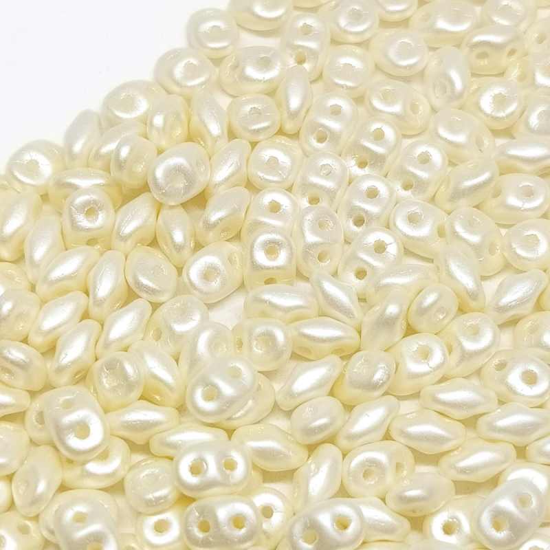 10 gr Superduo® 2,5x5mm Ag:0,8mm PASTEL LIGHT CREAM WHITE - - Crystaldreams Abalorios