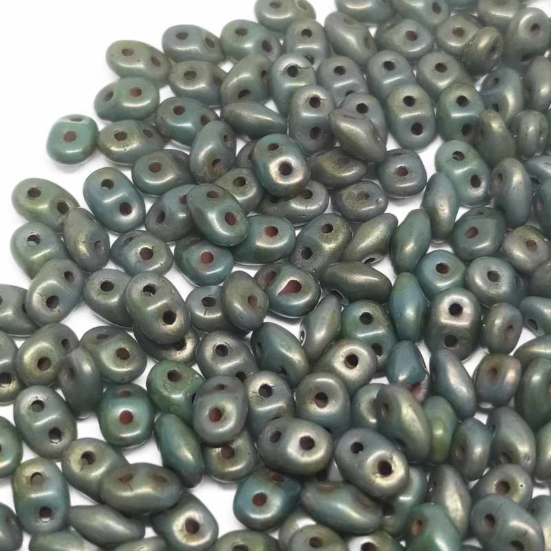 10 gr Superduo® 2,5x5mm Ag:0,8mm TURQUOISE GOLD PICASSO - - Crystaldreams Abalorios