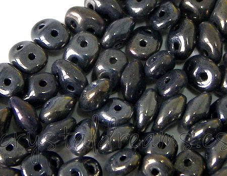 10 gramos Superduo® 2,5 x 5mm - Agujeros:0,8mm Color: BROWN IRIS - - Crystaldreams Abalorios