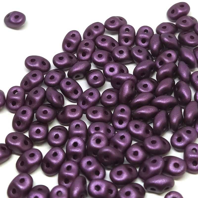 10 gramos Superduo® 2,5 x 5mm Aguj:0,8mm PASTEL BOURDEAUX - - Crystaldreams Abalorios