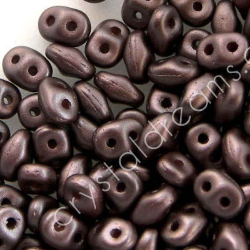 10 gramos Superduo® 2,5 x 5mm Aguj:0,8mm PASTEL DARK BROWN BRONZ - - Crystaldreams Abalorios