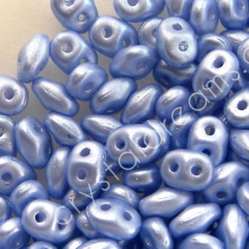 10 gramos Superduo® 2,5 x 5mm Aguj:0,8mm PASTEL LIGHT SAPPHIRE - - Crystaldreams Abalorios