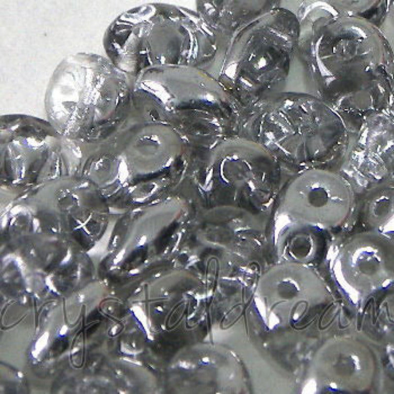 10 gramos Superduo® 2,5x5mm Agujeros:0,8mm CRYS. COMET ARGENT LT - - Crystaldreams Abalorios