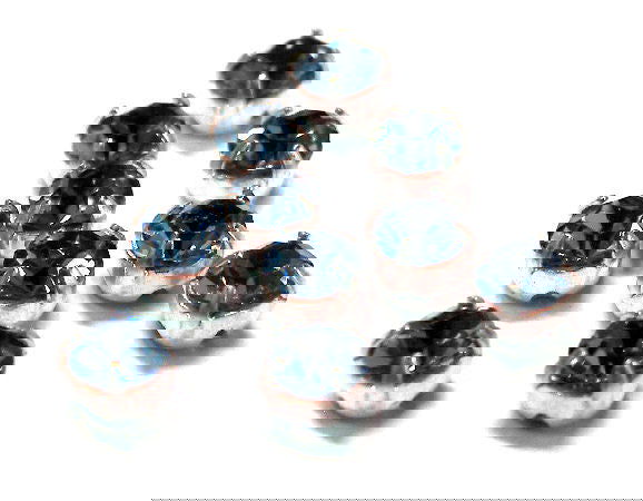 10 xChatones Preciosa® montados en engaste 4mm Montana - - Crystaldreams Abalorios