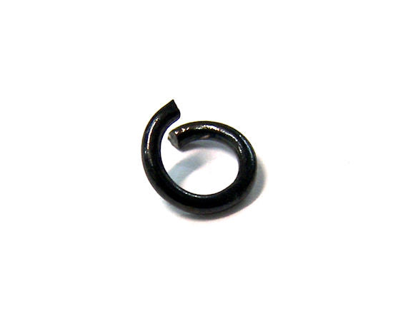 10 x Anillas redondas 6mm x 1mm espesor Acero Inoxidable Black - - Crystaldreams Abalorios