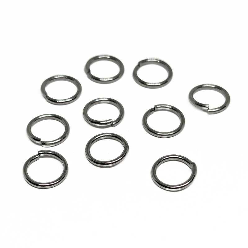 10 x Anillas redondas 8mm x 1mm espesor Acero Inoxidable 304 - - Crystaldreams Abalorios
