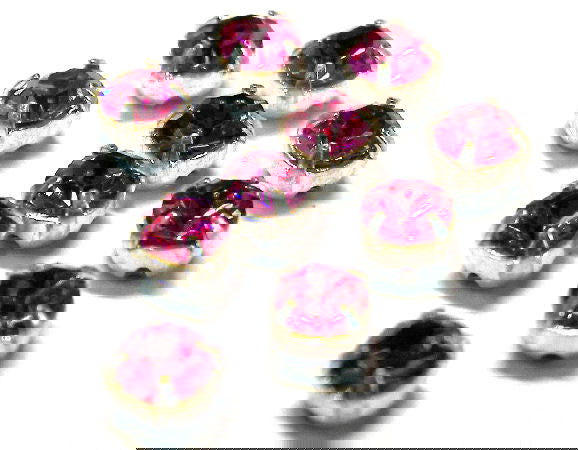 10 x Chatones Preciosa® montados en engaste 4mm Rosé - - Crystaldreams Abalorios