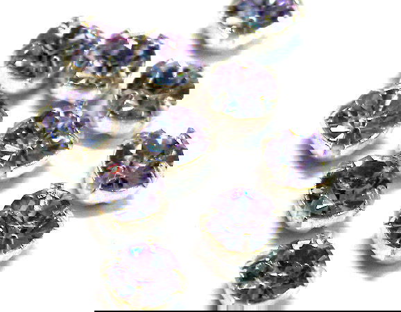 10 x Chatones Preciosa® montados en engaste 4mm Violet -  - Crystaldreams Abalorios