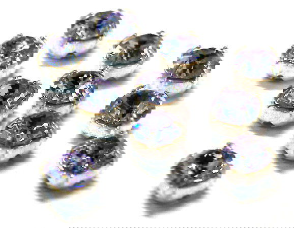 10 x Chatones Preciosa® montados engaste 4mm Tanzanite - - Crystaldreams Abalorios