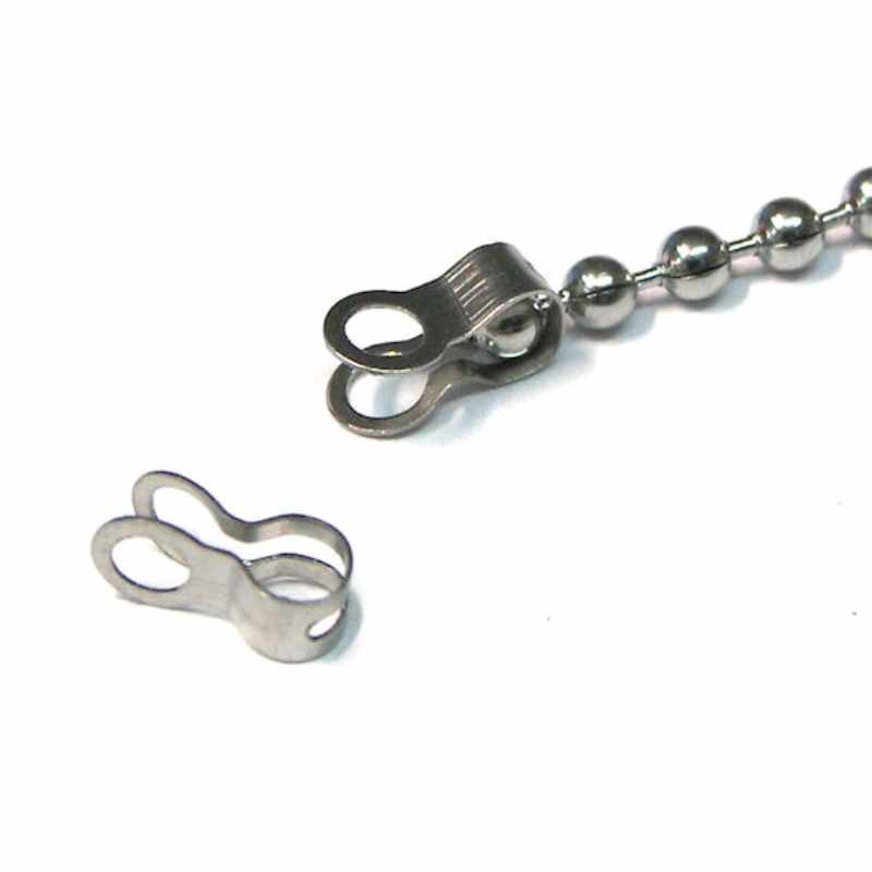 10 x Cierre acero inoxidable para cadena de bolitas de 2mm - - Crystaldreams Abalorios