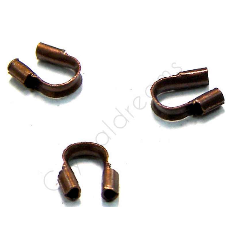 10 x Guardian, Guia para hilos de 4,5x4mm Agujero: 0,5mm Cobre - - Crystaldreams Abalorios