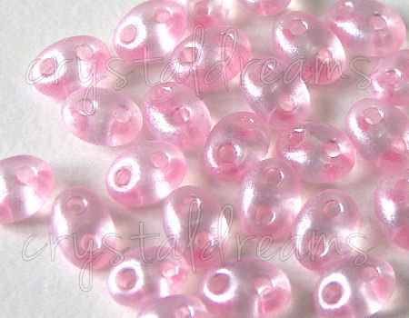 10gr.Twin Beads - 2,5x5mm - Light Rose Pearl - - Crystaldreams Abalorios