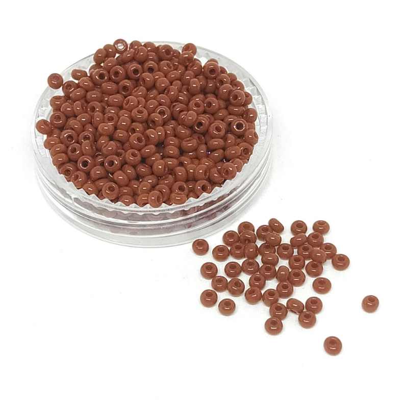 10gr. Rocalla Preciosa 11/0 2mm Brown Opaque - - Crystaldreams Abalorios