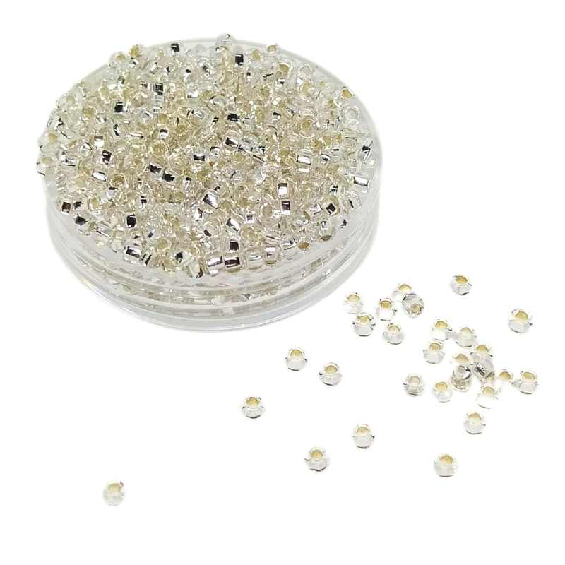 10gr. Rocalla Preciosa 11/0 2mm Crystal Silver Lined - - Crystaldreams Abalorios