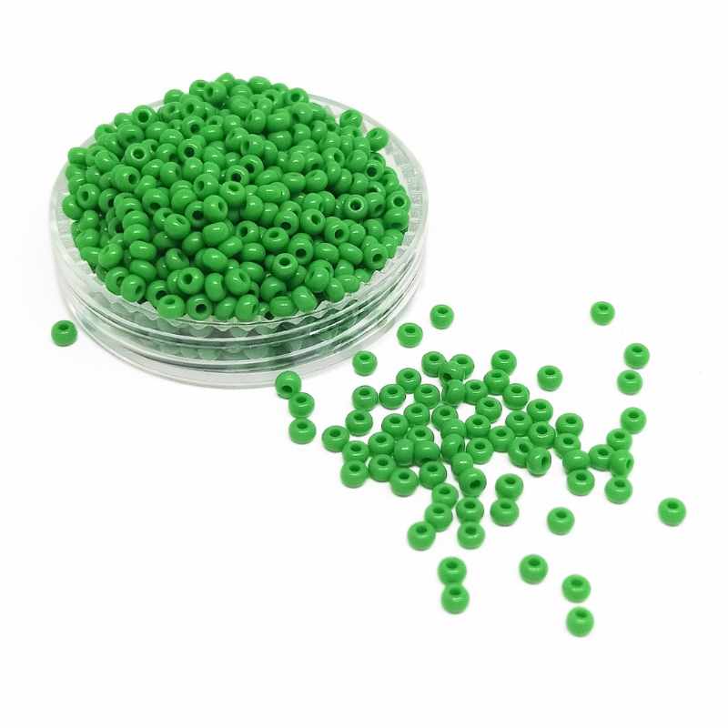 10gr. Rocalla Preciosa 11/0 2mm Green Opaque - - Crystaldreams Abalorios