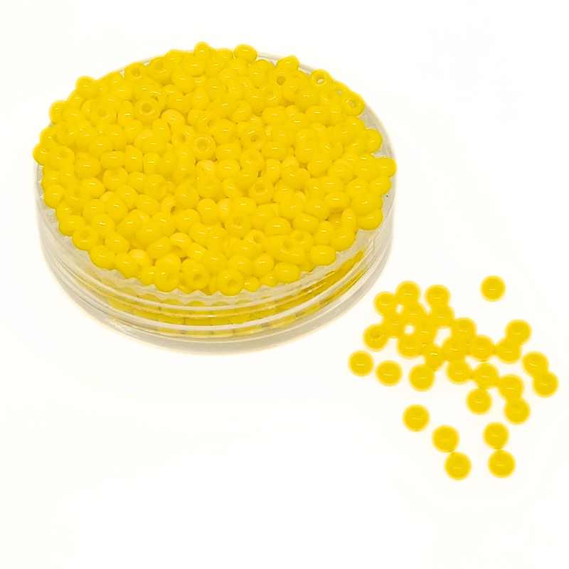 10gr. Rocalla Preciosa 11/0 2mm Opaque Dark Yellow - - Crystaldreams Abalorios