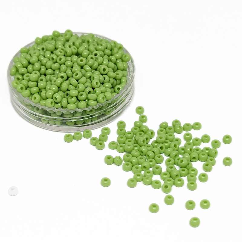 10gr. Rocalla Preciosa 11/0 2mm Opaque Lime - - Crystaldreams Abalorios