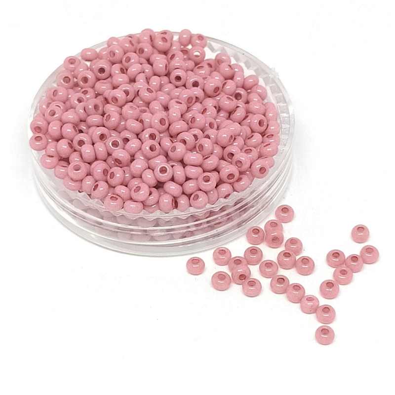 10gr. Rocalla Preciosa 11/0 2mm Opaque Pink Coral Solgel - - Crystaldreams Abalorios