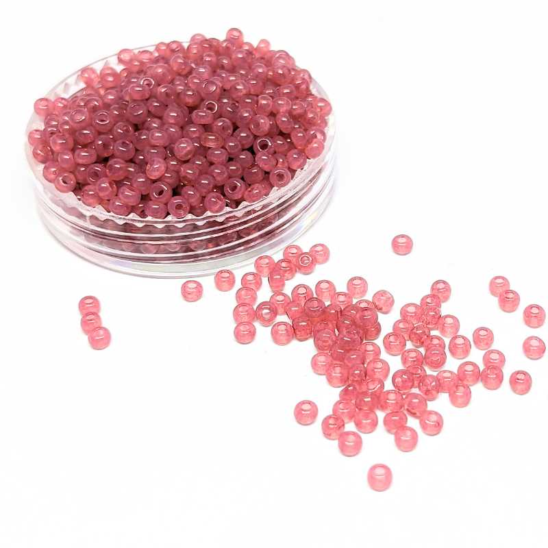 10gr. Rocalla Preciosa 11/0 2mm Rose Opal Solgel - - Crystaldreams Abalorios