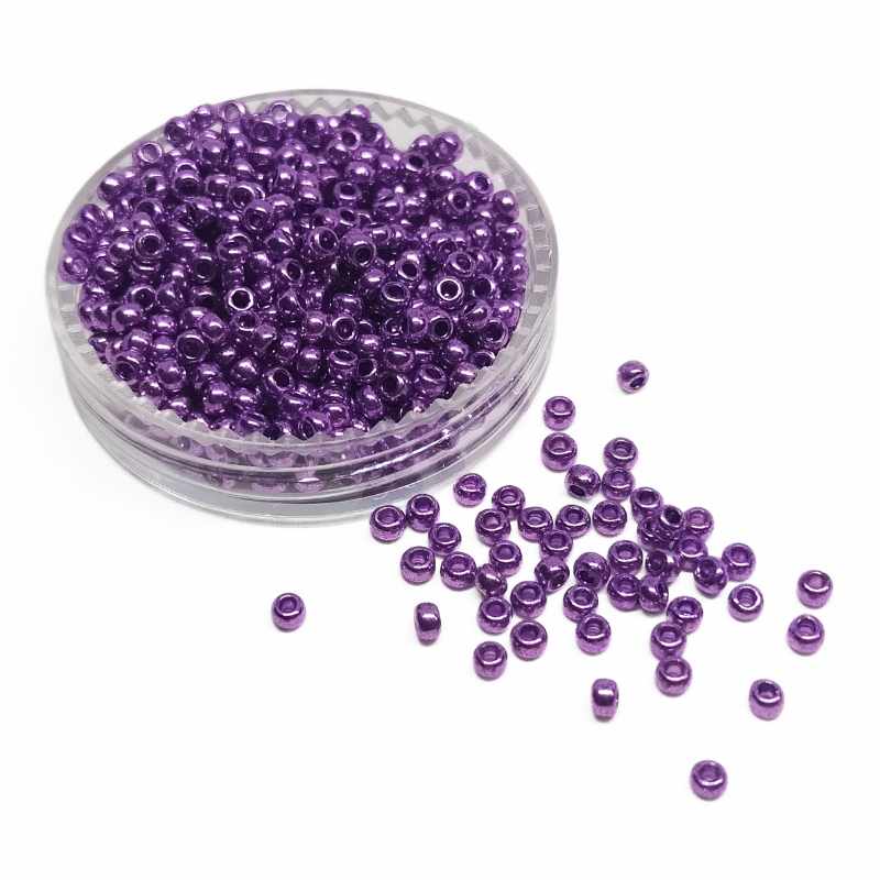10gr. Rocalla Preciosa 11/0 2mm Violet Metal - - Crystaldreams Abalorios